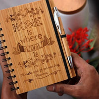 CUSTOMIZE YOUR OWN WOODEN NOTEBOOK WITH PEN