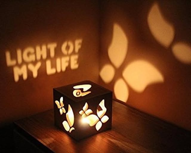 Wooden Engraved Shadow Message LED Lamp
